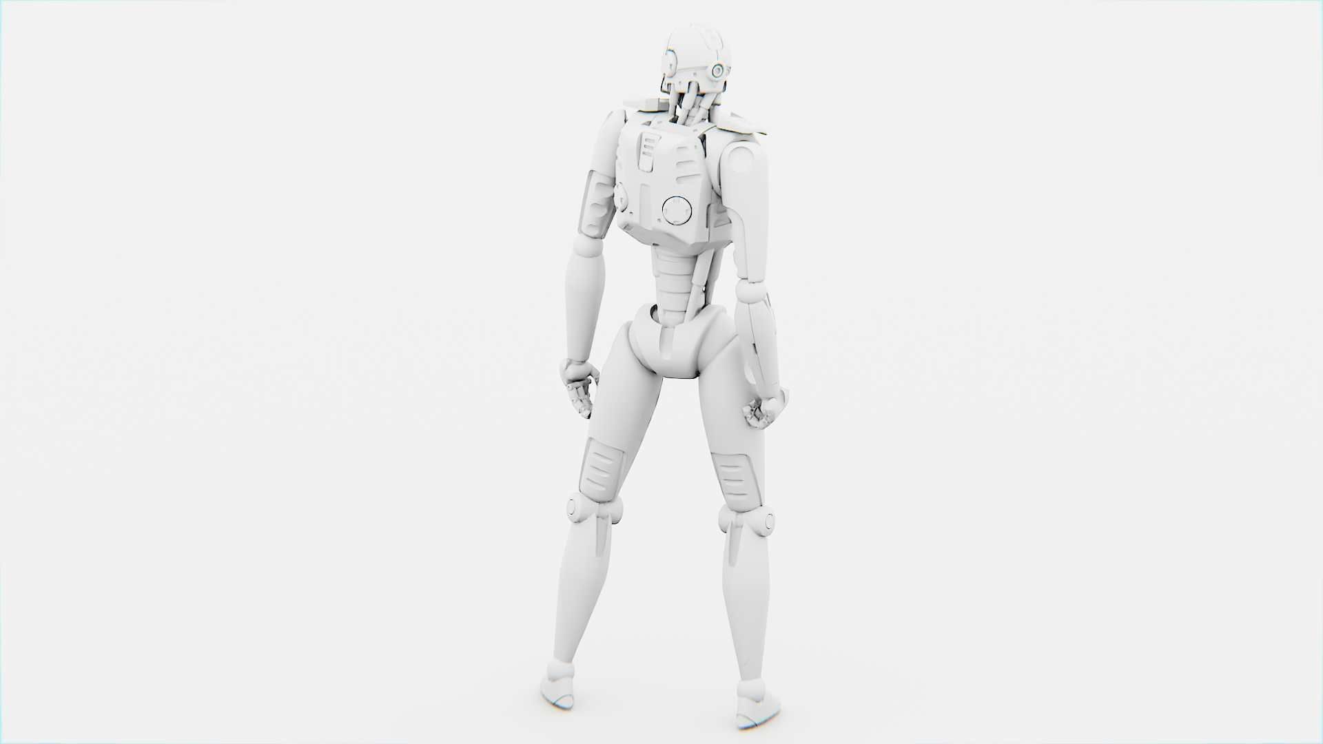 ANDROID MECHA  V-2  Rigged for Unreal Engine - Unity - MIXAMO  3D model_34