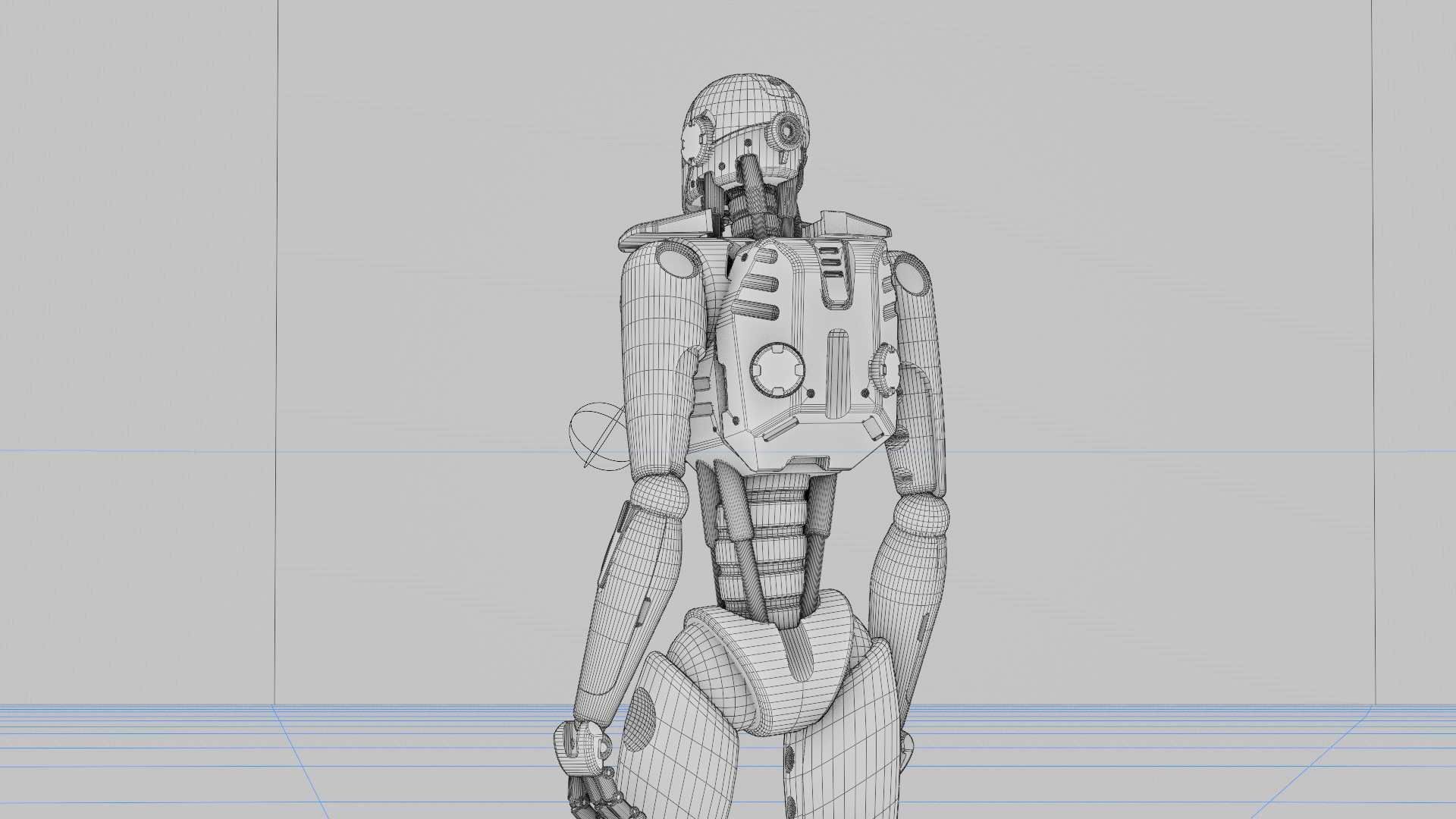 ANDROID MECHA  V-2  Rigged for Unreal Engine - Unity - MIXAMO  3D model_41