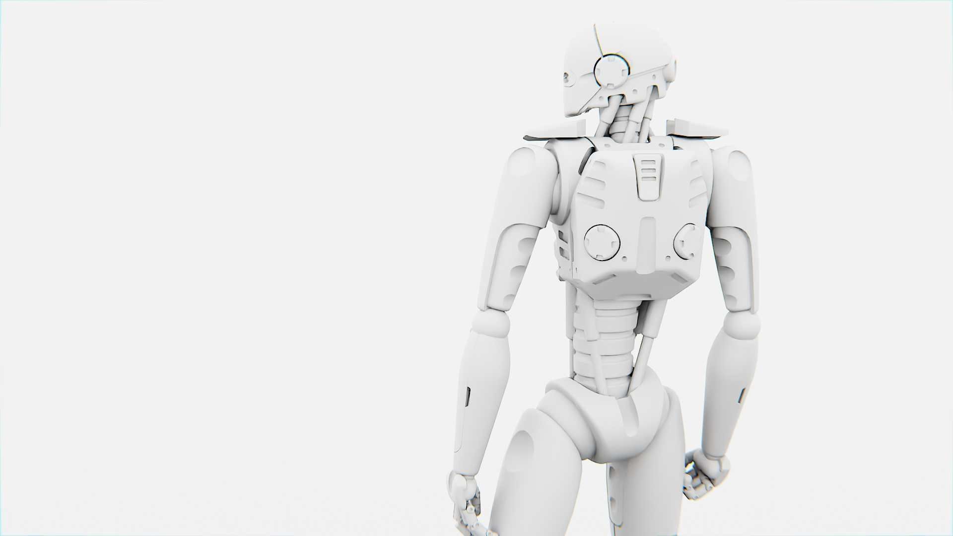 ANDROID MECHA  V-2  Rigged for Unreal Engine - Unity - MIXAMO  3D model_33