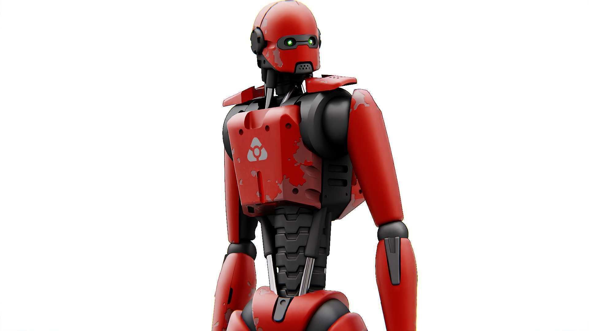 ANDROID MECHA  V-2  Rigged for Unreal Engine - Unity - MIXAMO  3D model_13