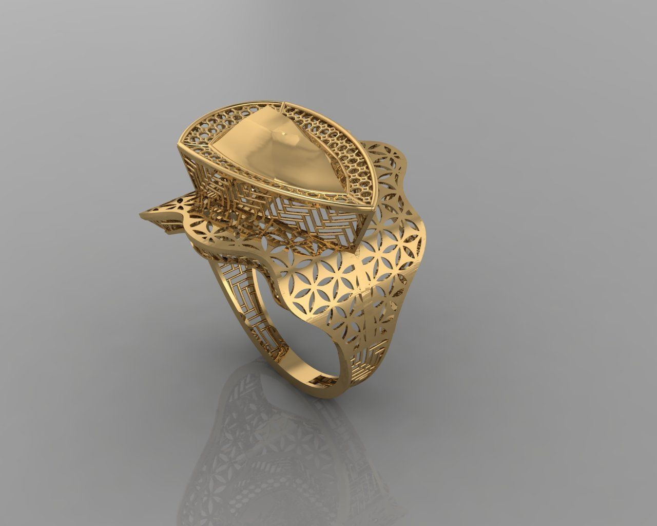 torturial ring 3D print model_11