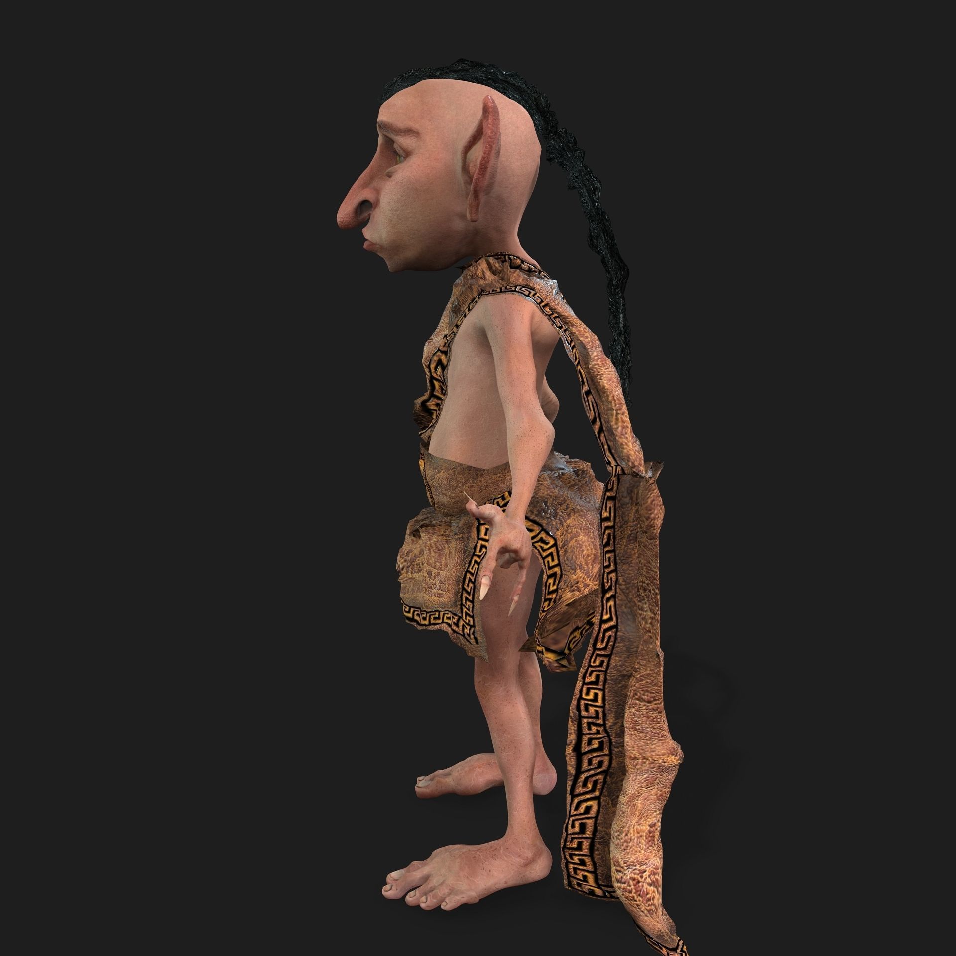 Elf Rigged Animated 2500 Free animations tutorial Low-poly 3D model_13