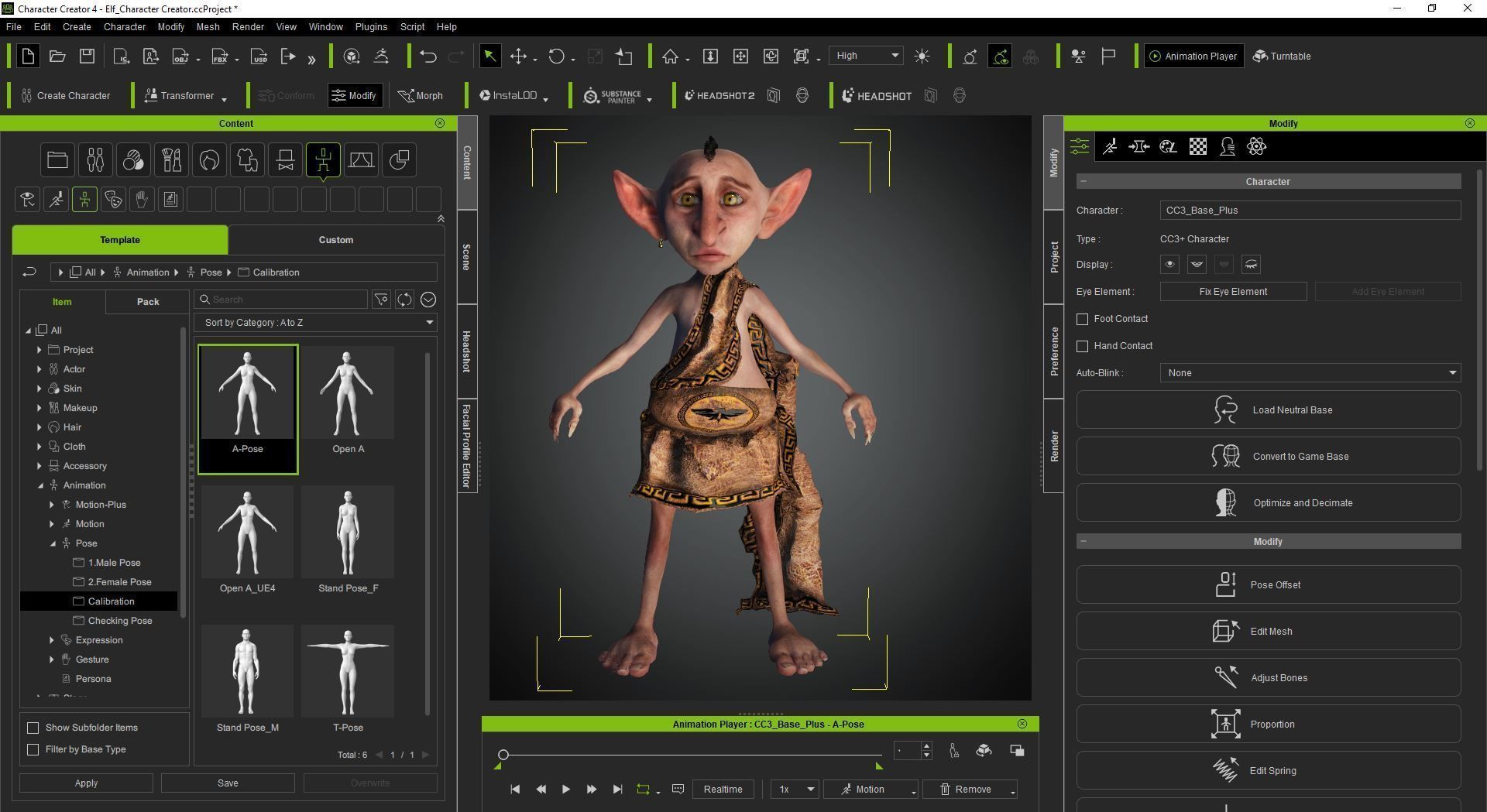 Elf Rigged Animated 2500 Free animations tutorial Low-poly 3D model_10