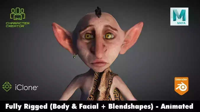 Elf Rigged Animated 2500 Free animations tutorial