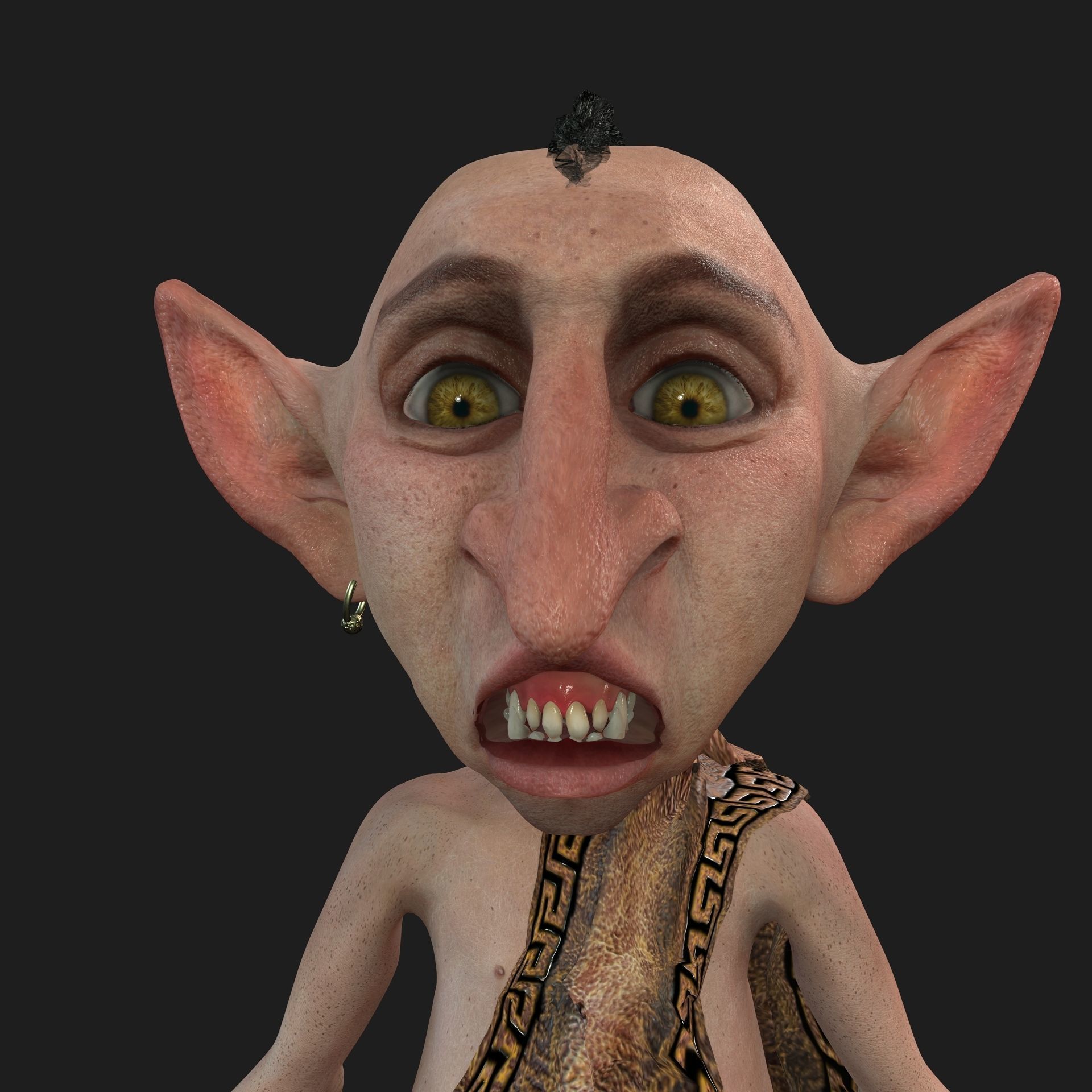 Elf Rigged Animated 2500 Free animations tutorial Low-poly 3D model_8