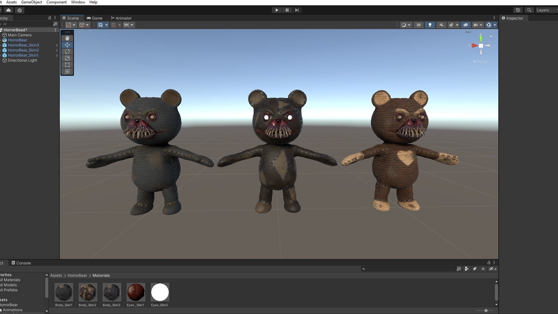 Horror Bear Game Ready  Low-poly 3D model_14