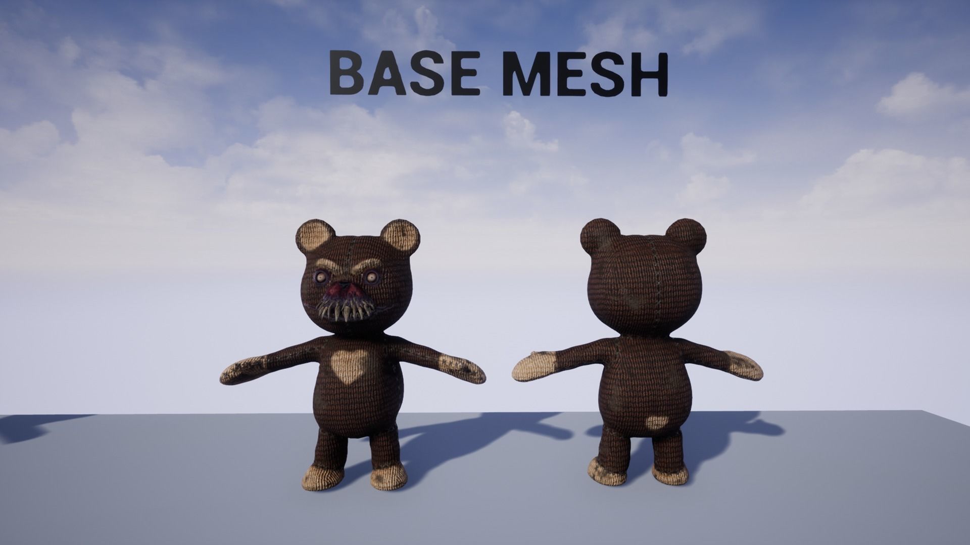 Horror Bear Game Ready  Low-poly 3D model_8