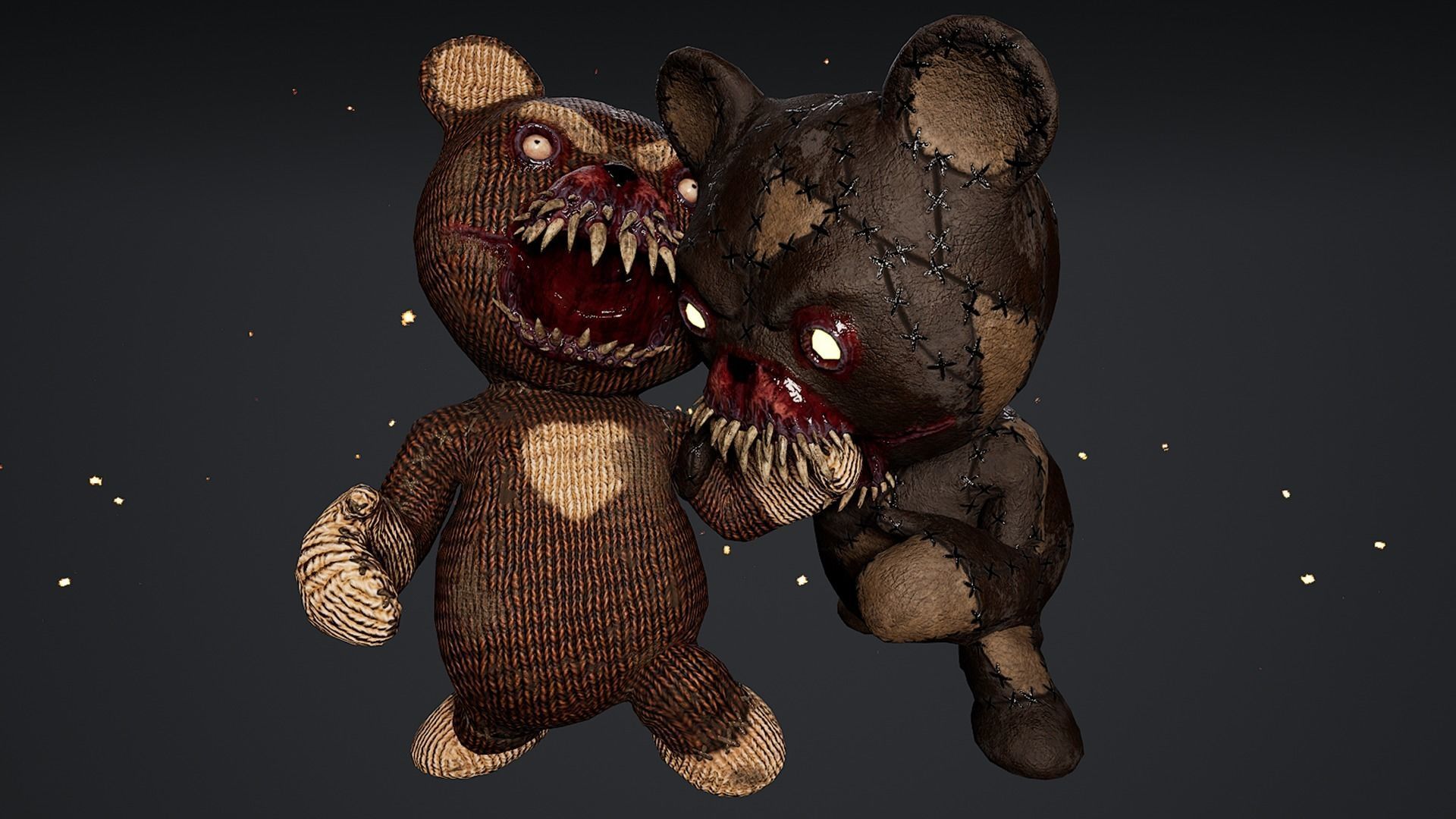 Horror Bear Game Ready  Low-poly 3D model_3