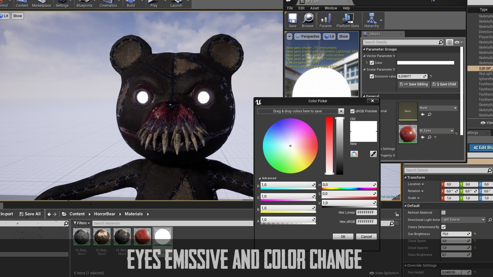 Horror Bear Game Ready  Low-poly 3D model_12