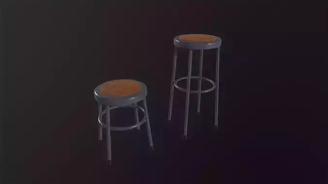 Lab Stools 3D Model