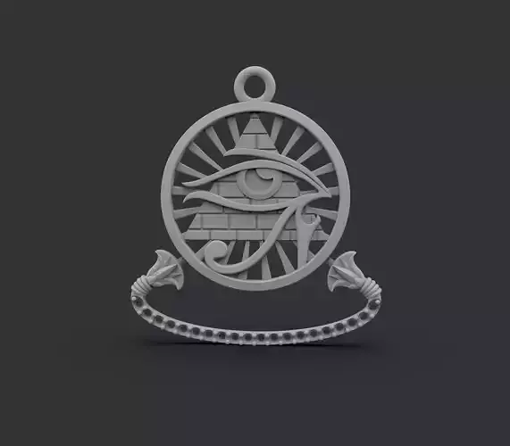 Pendant-Eye of Ra-CAD design-3D model STL-file for 3D printing