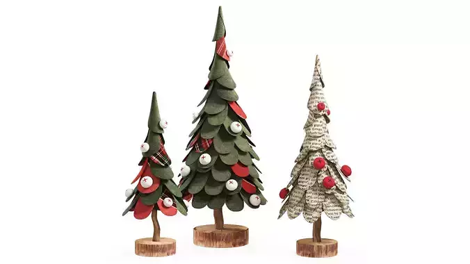 Craft Christmas Trees Set 