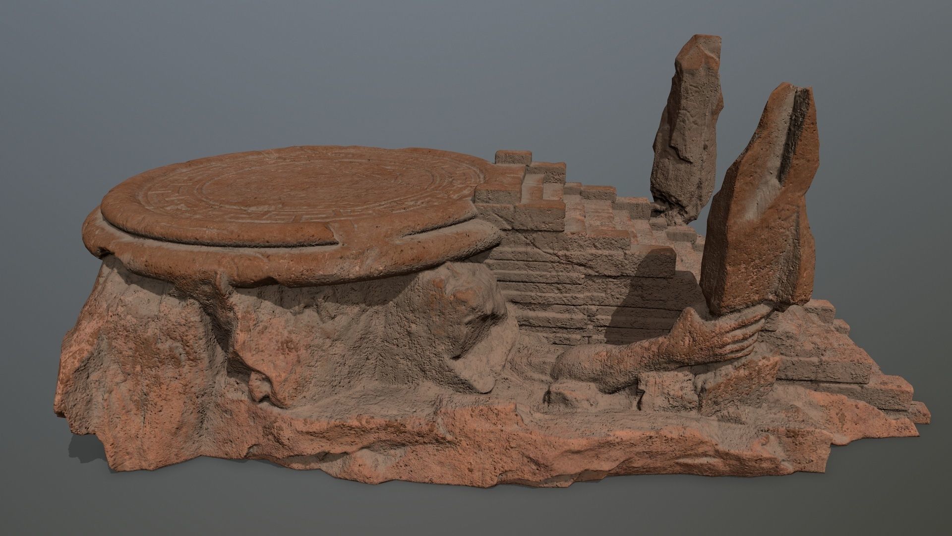 temple Low-poly 3D model_11