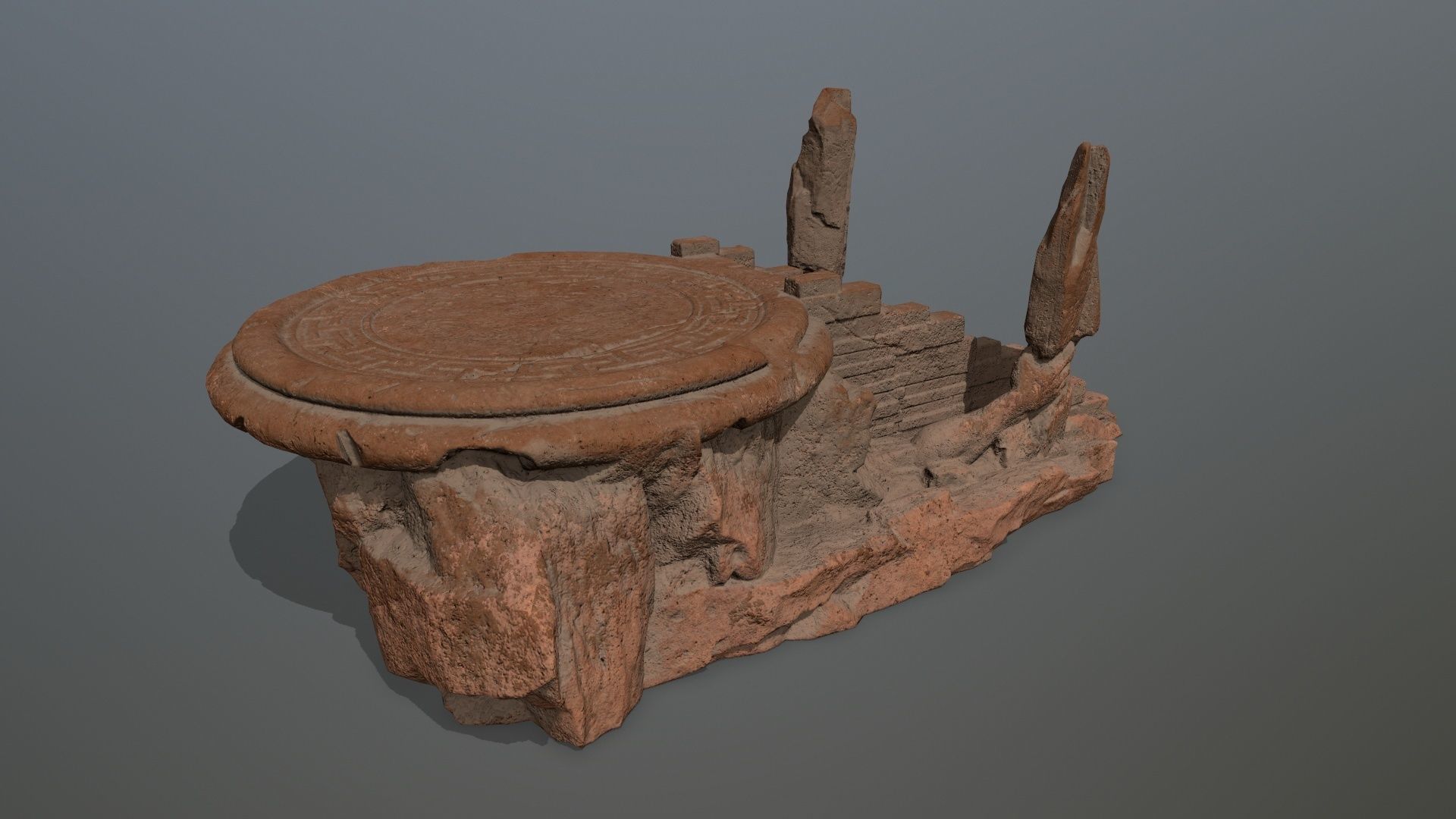 temple Low-poly 3D model_5