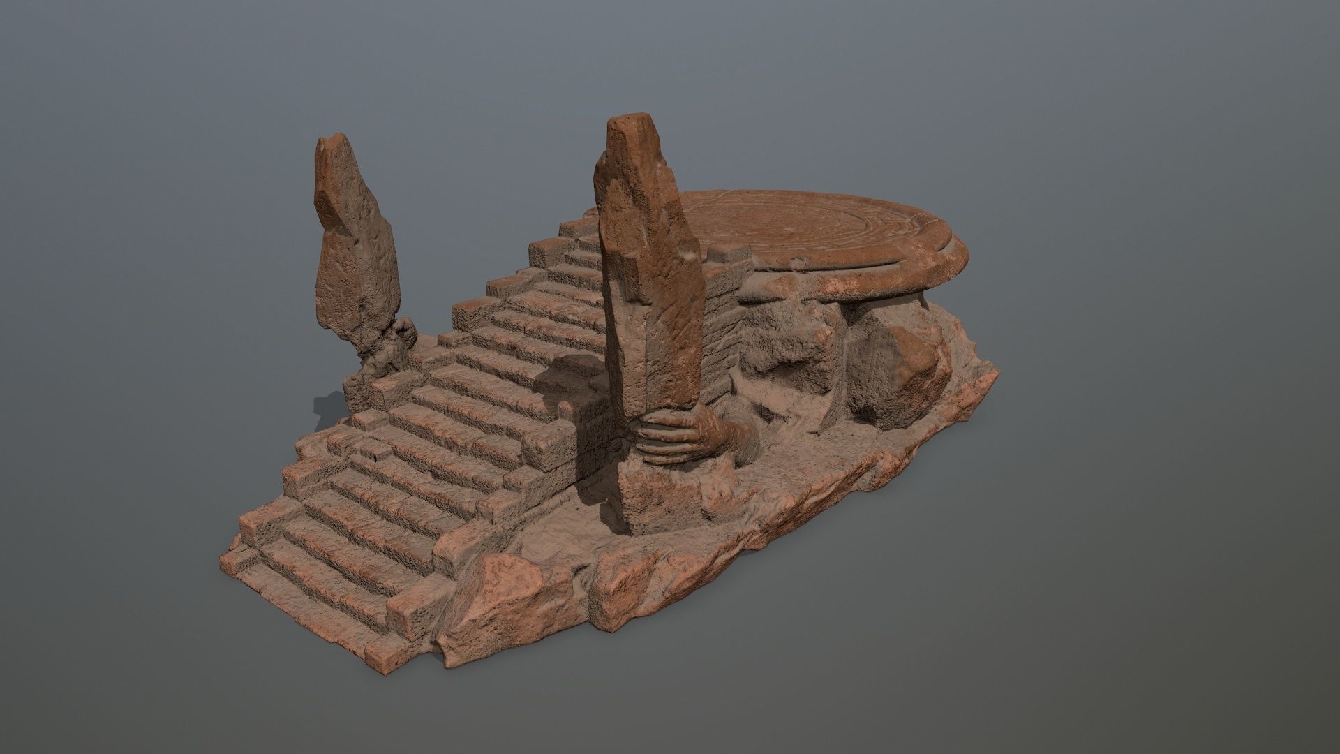 temple Low-poly 3D model_9