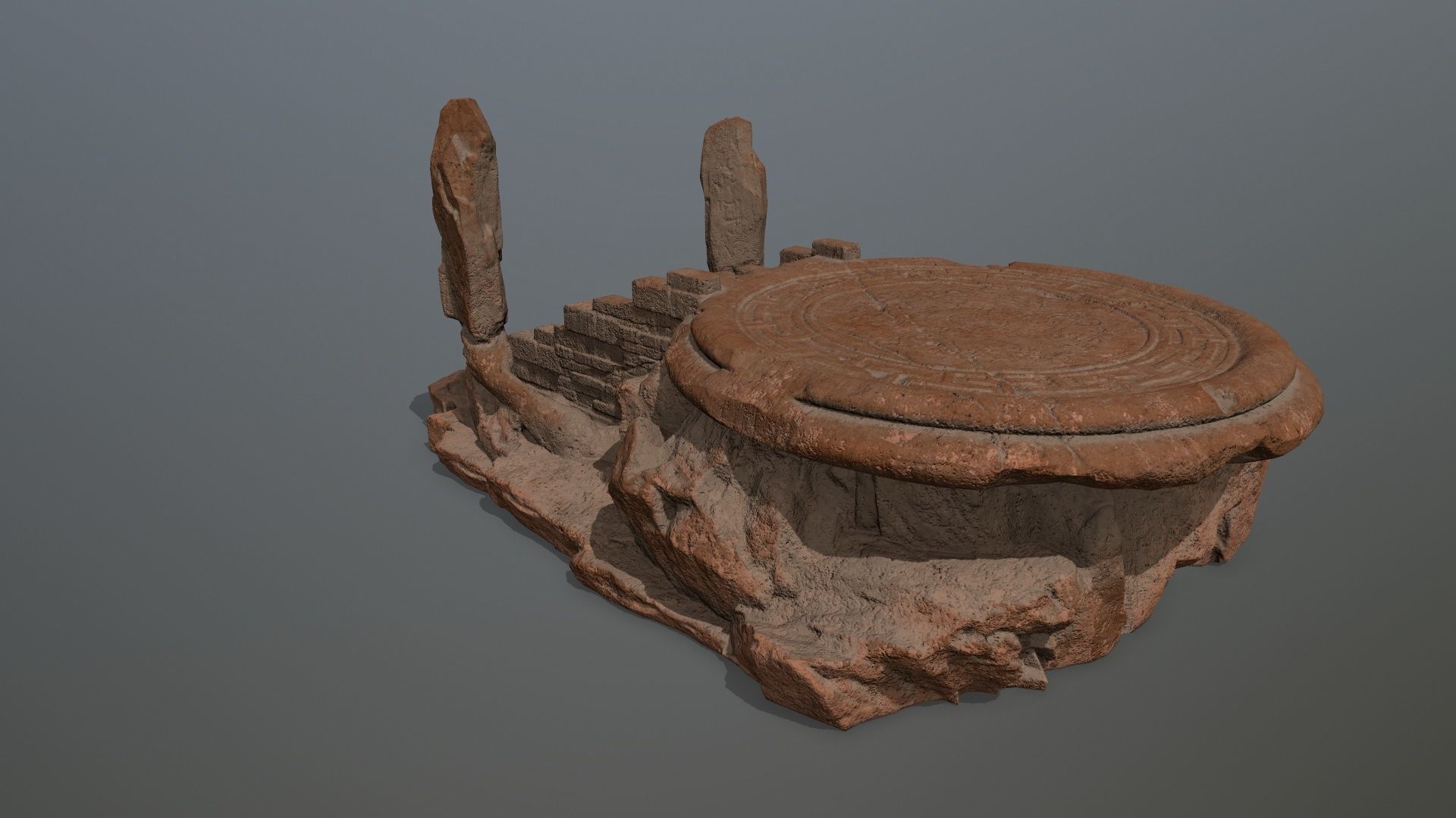temple Low-poly 3D model_7