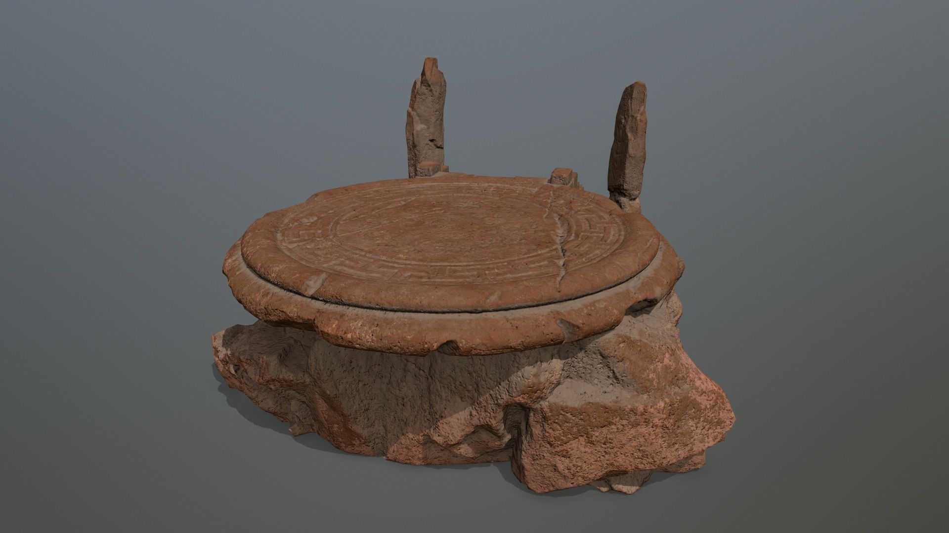 temple Low-poly 3D model_6