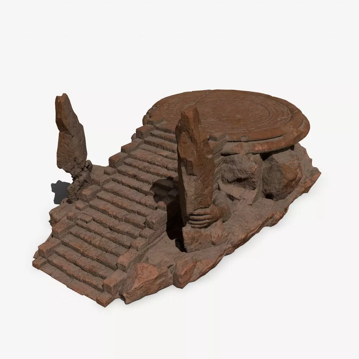 temple Low-poly 3D model_0