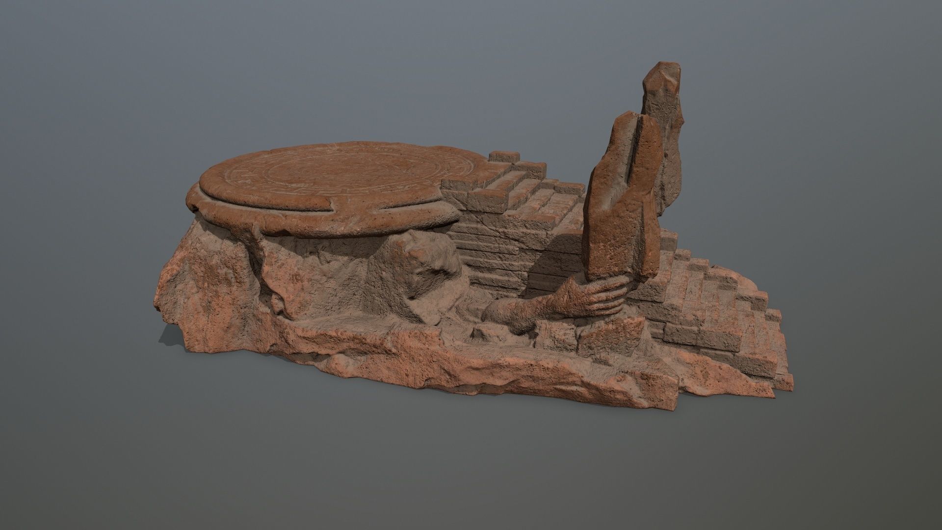 temple Low-poly 3D model_4