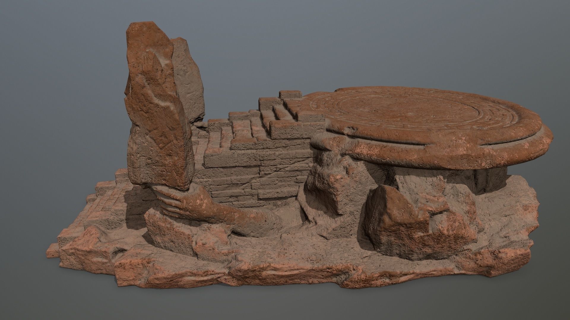 temple Low-poly 3D model_12