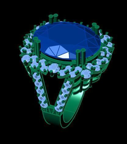 ruby wedding ring 3D print model_7