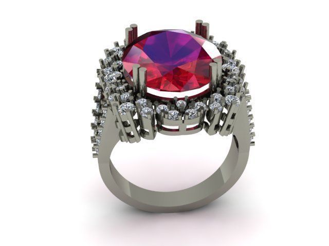 ruby wedding ring 3D print model_5