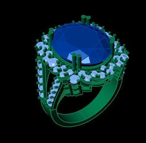 ruby wedding ring 3D print model_6