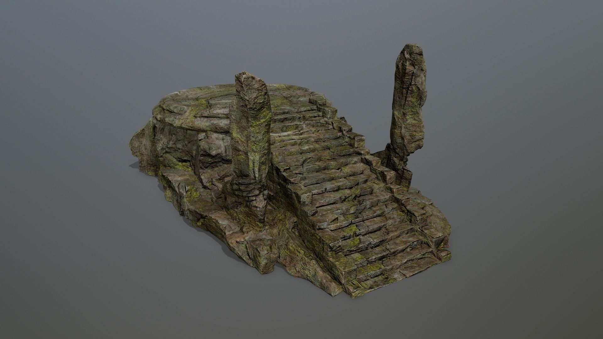 temple Low-poly 3D model_3