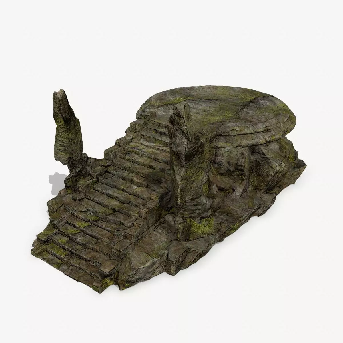 temple Low-poly 3D model_0