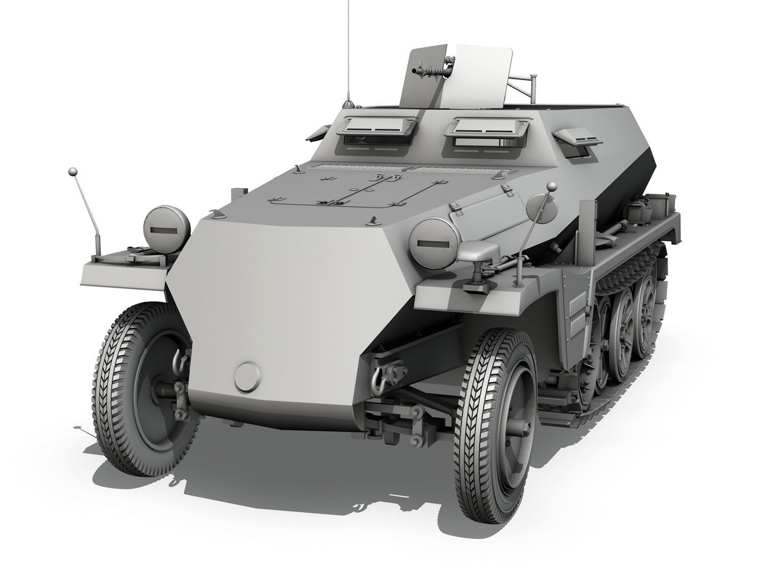 SDKFZ 250 - German Halftruck 3D model_1