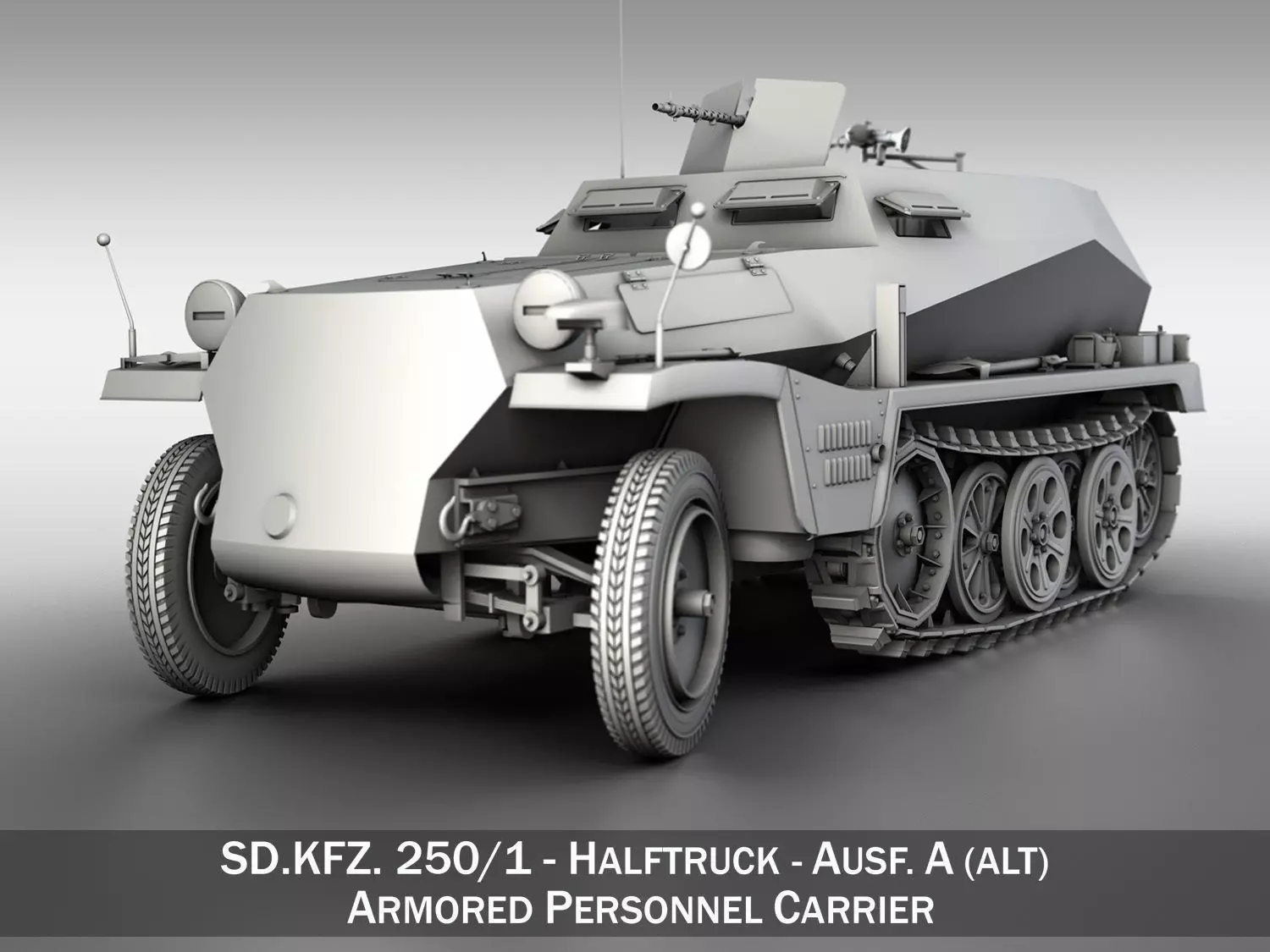 SDKFZ 250 - German Halftruck 3D model_0