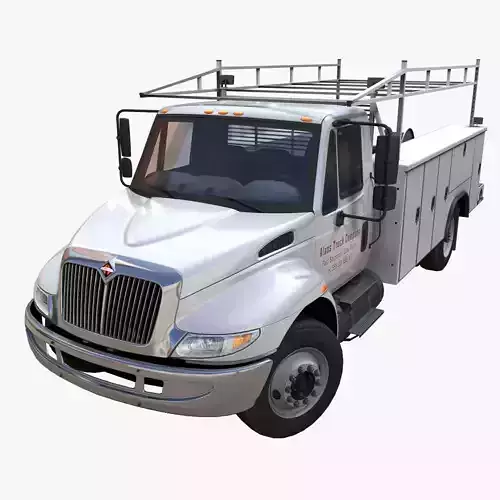 International Durastar service truck Low-poly 3D model