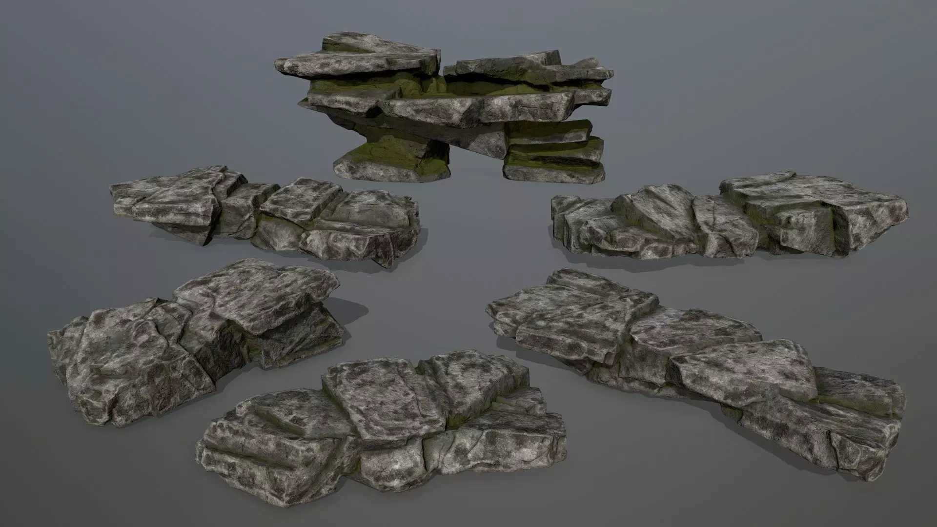 rocks Low-poly 3D model_0