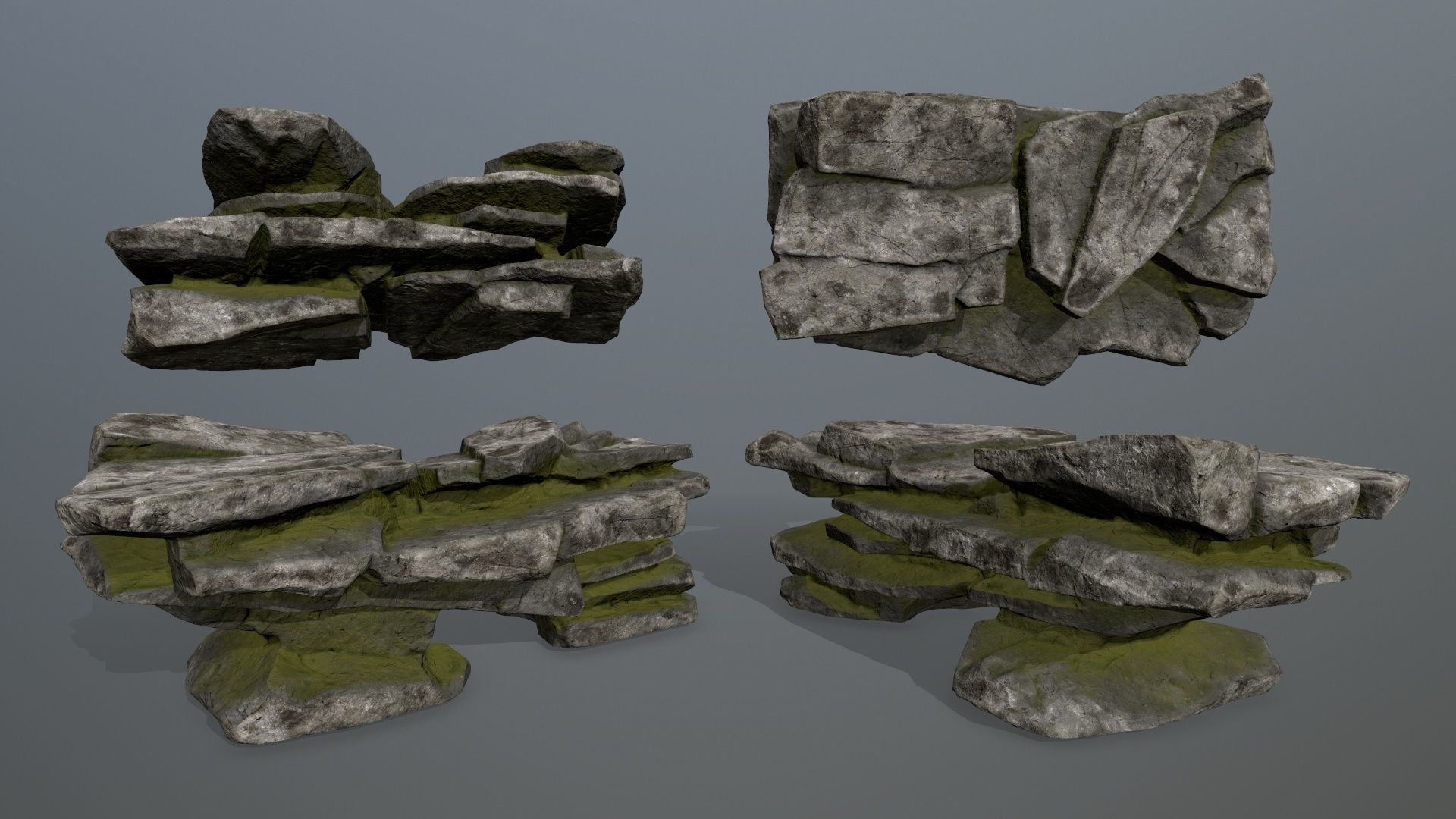 rocks Low-poly 3D model_13