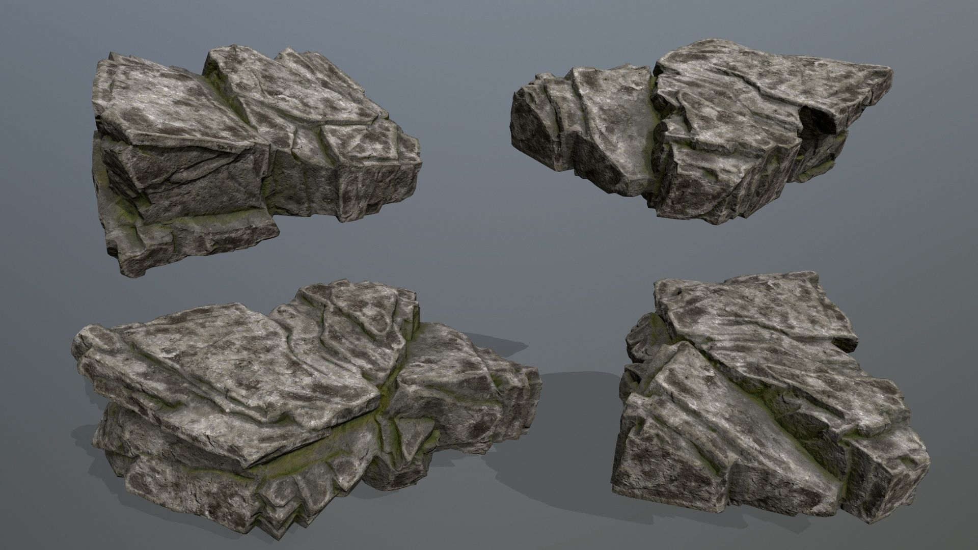 rocks Low-poly 3D model_8