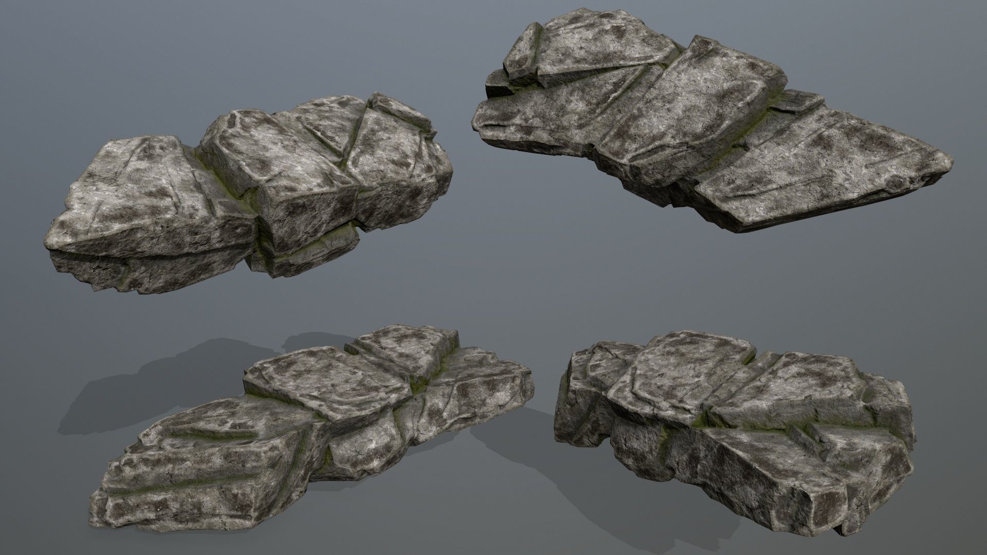 rocks Low-poly 3D model_9