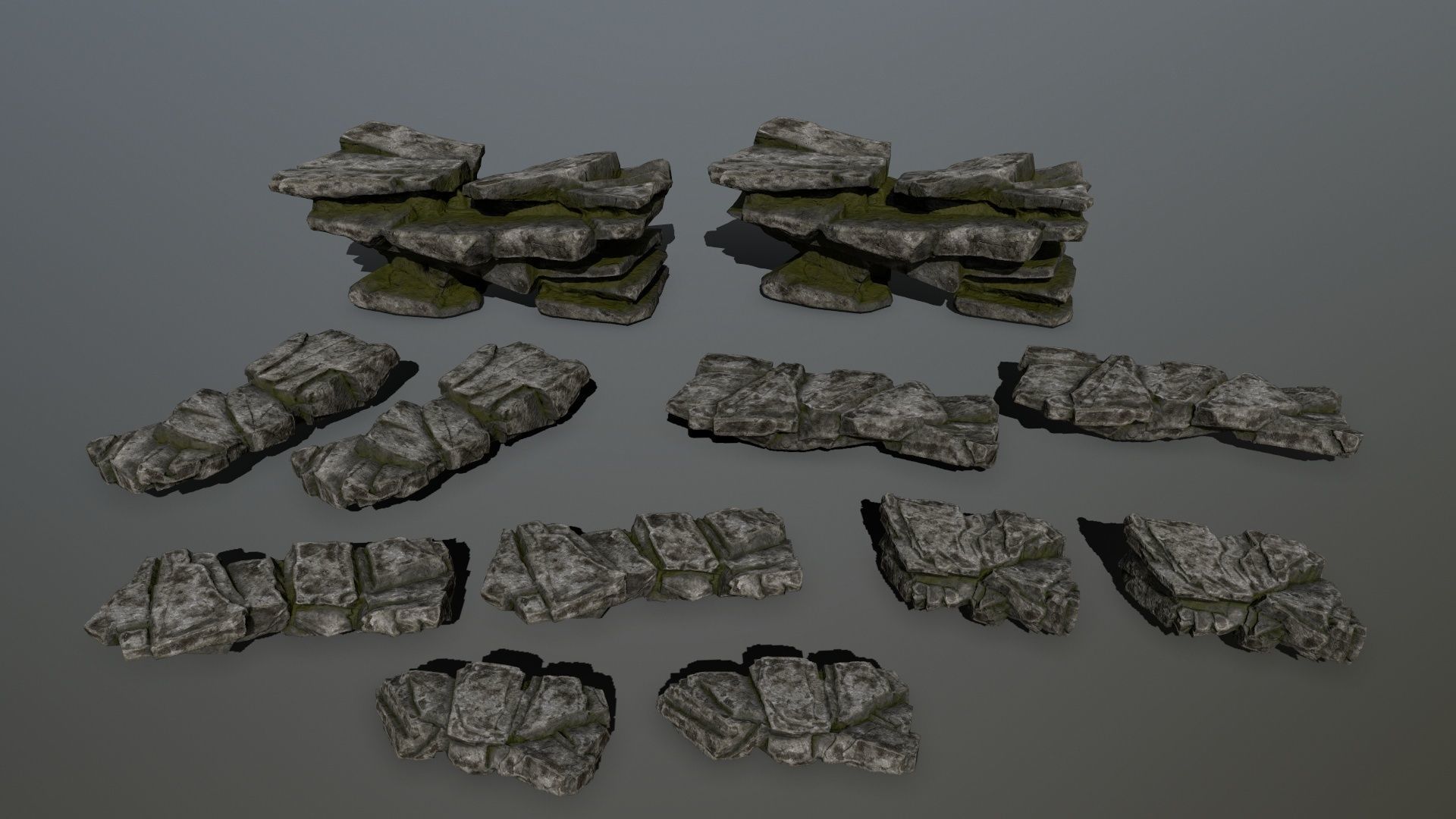 rocks Low-poly 3D model_14