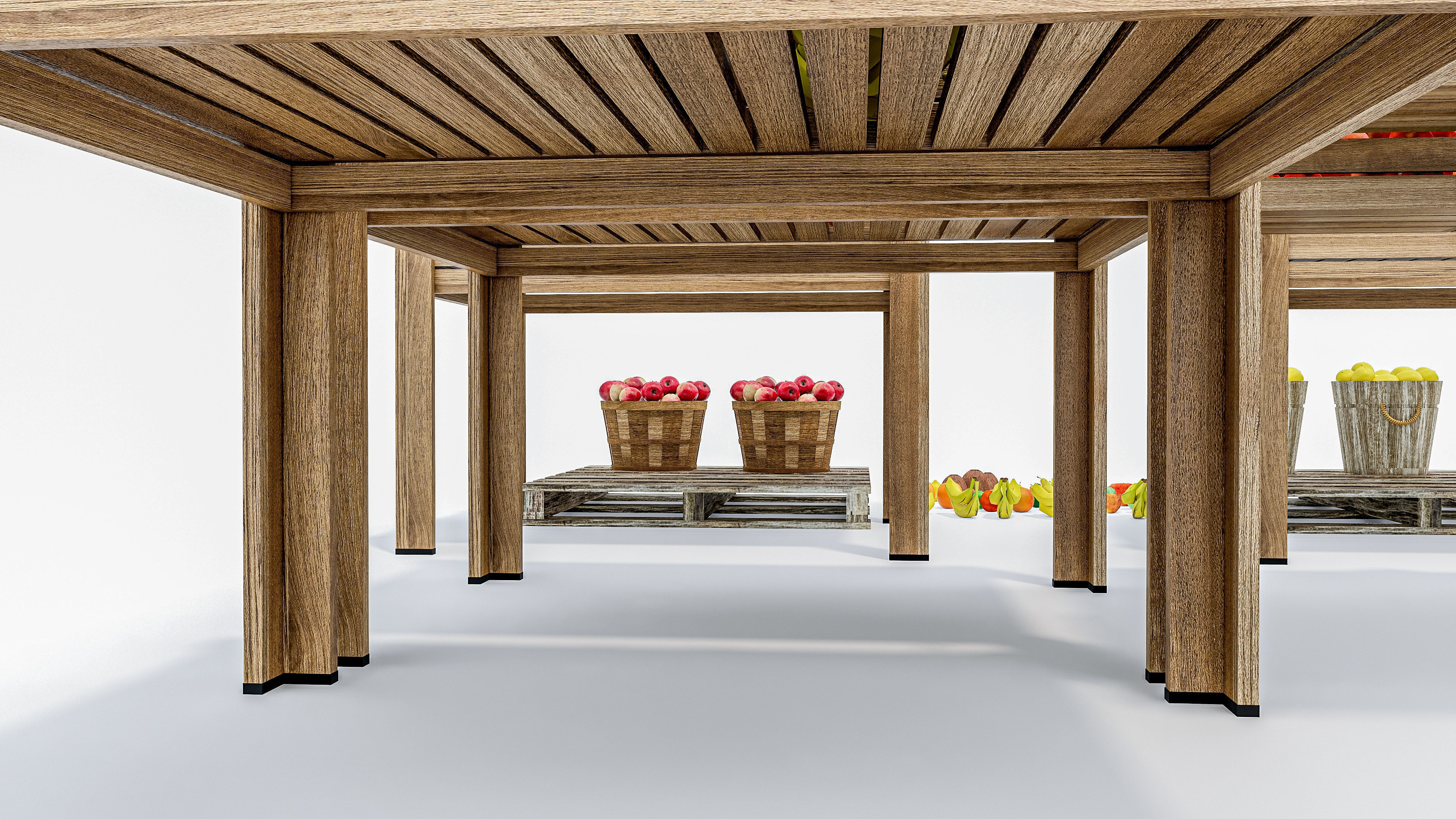 Fruits and vegetables Supermarket Grocery store 3D model_15