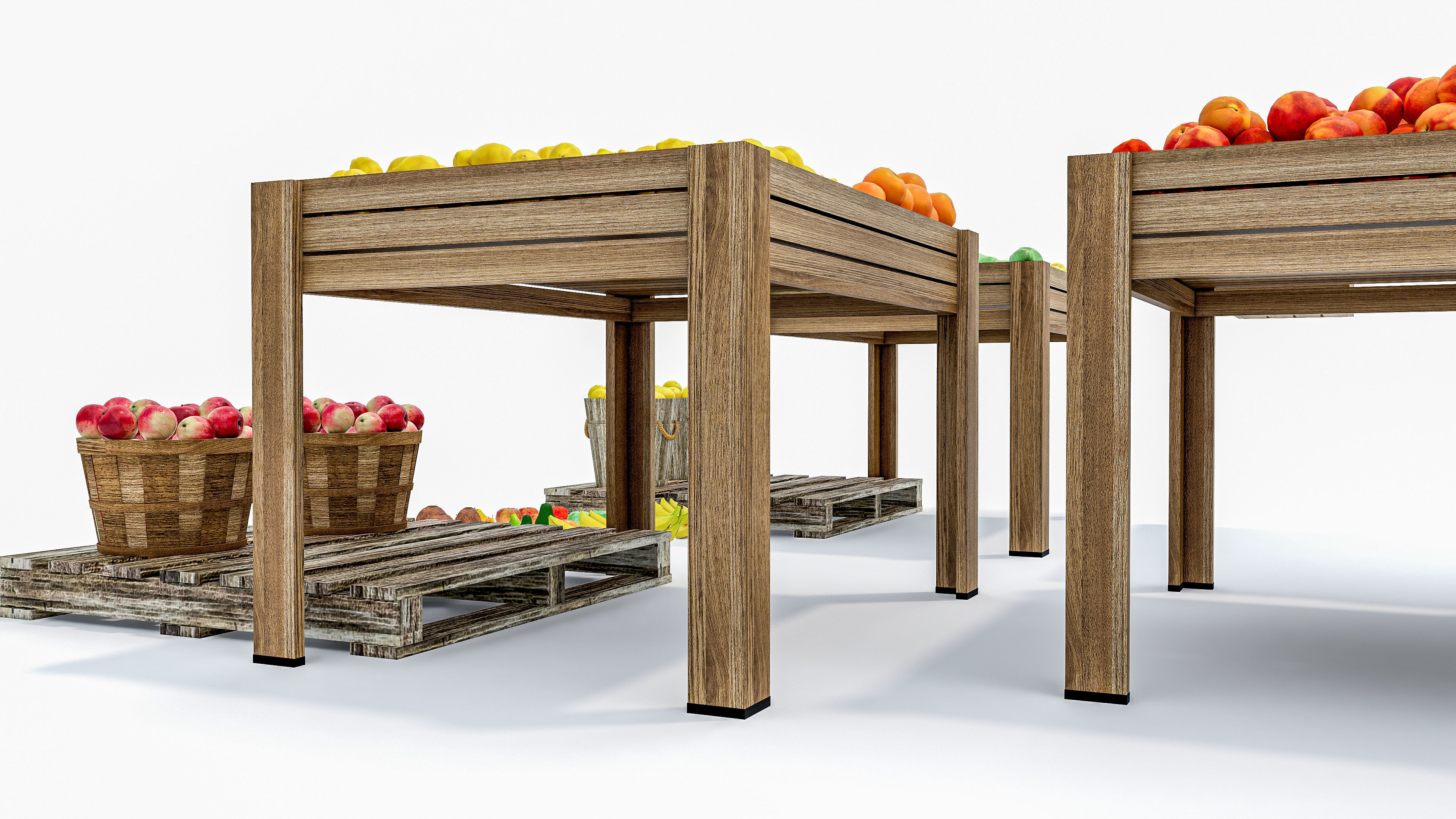 Fruits and vegetables Supermarket Grocery store 3D model_20