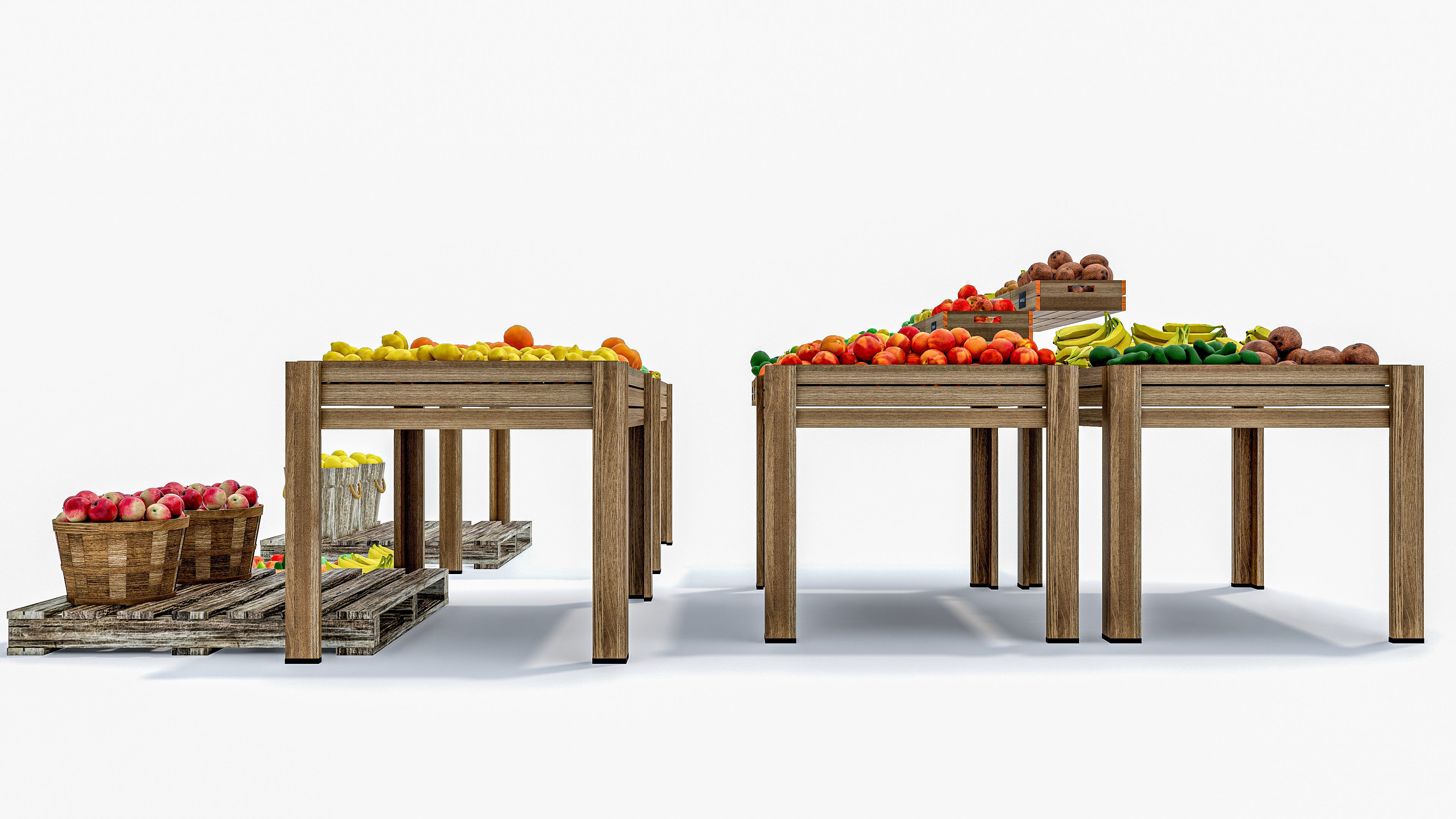 Fruits and vegetables Supermarket Grocery store 3D model_13