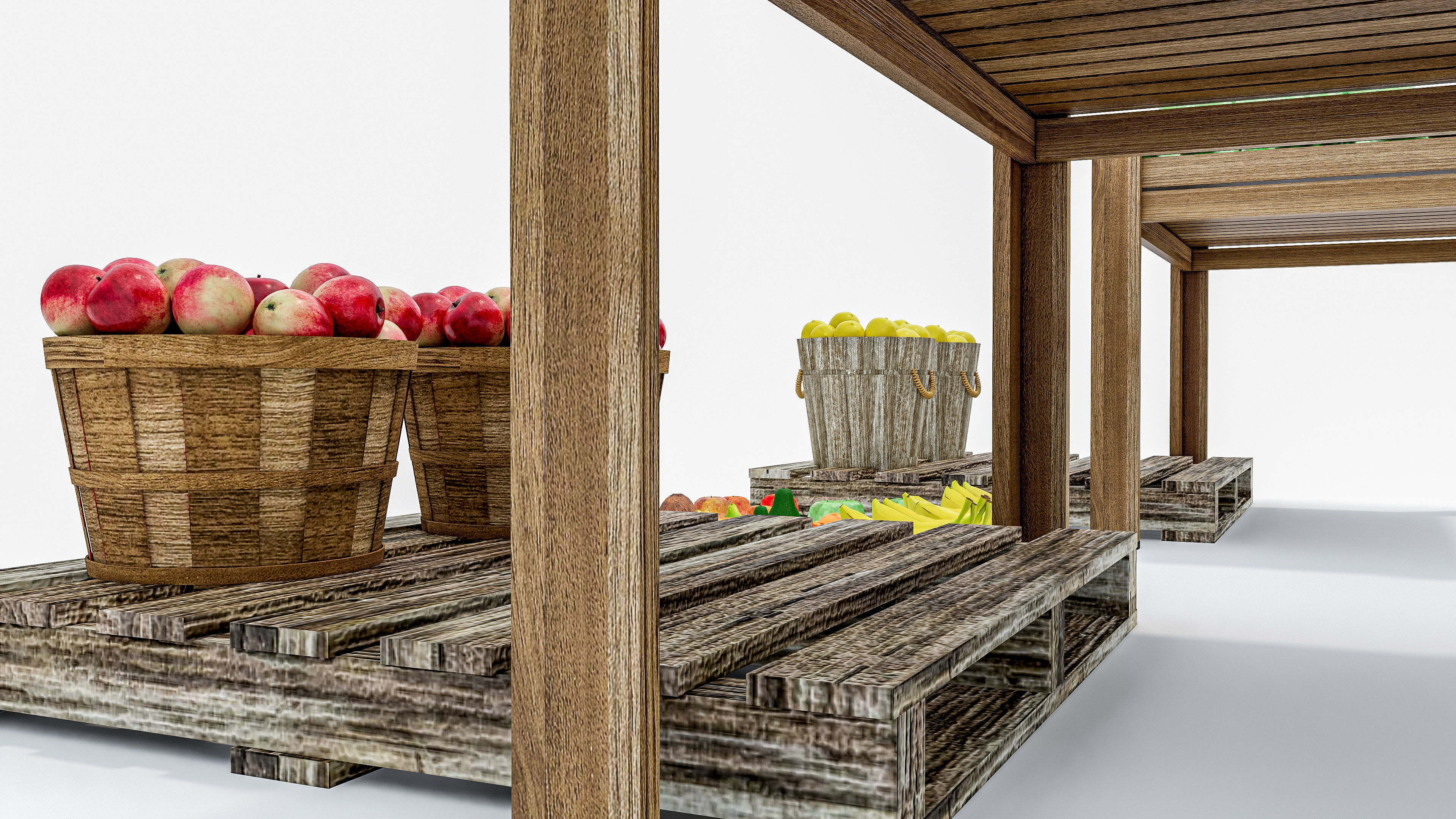 Fruits and vegetables Supermarket Grocery store 3D model_23