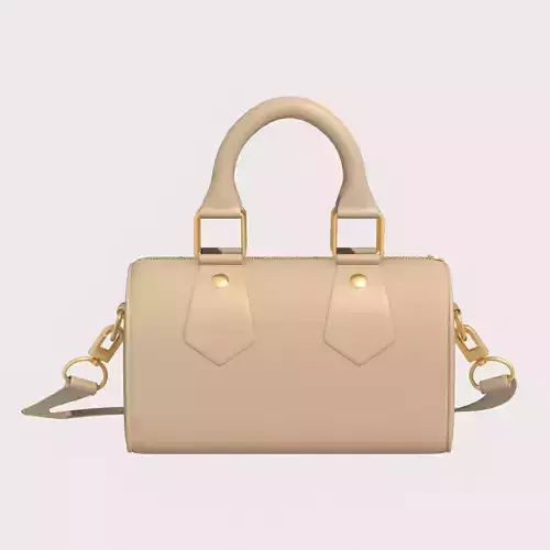 Beige bag with shoulder strap 
