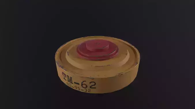 TM-62 Land Mine 3D Model Low-poly 3D model