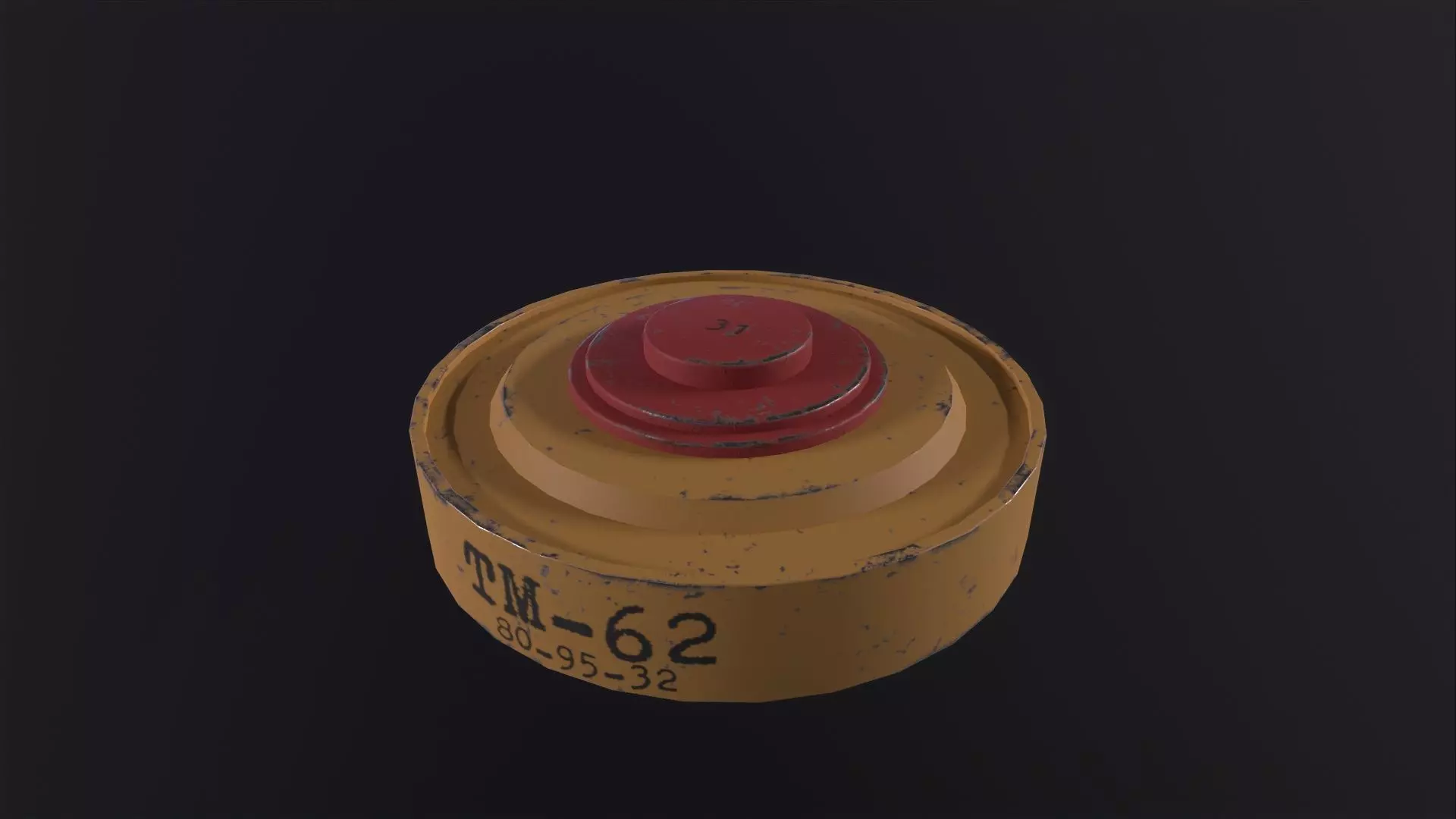TM-62 Land Mine 3D Model Low-poly 3D model