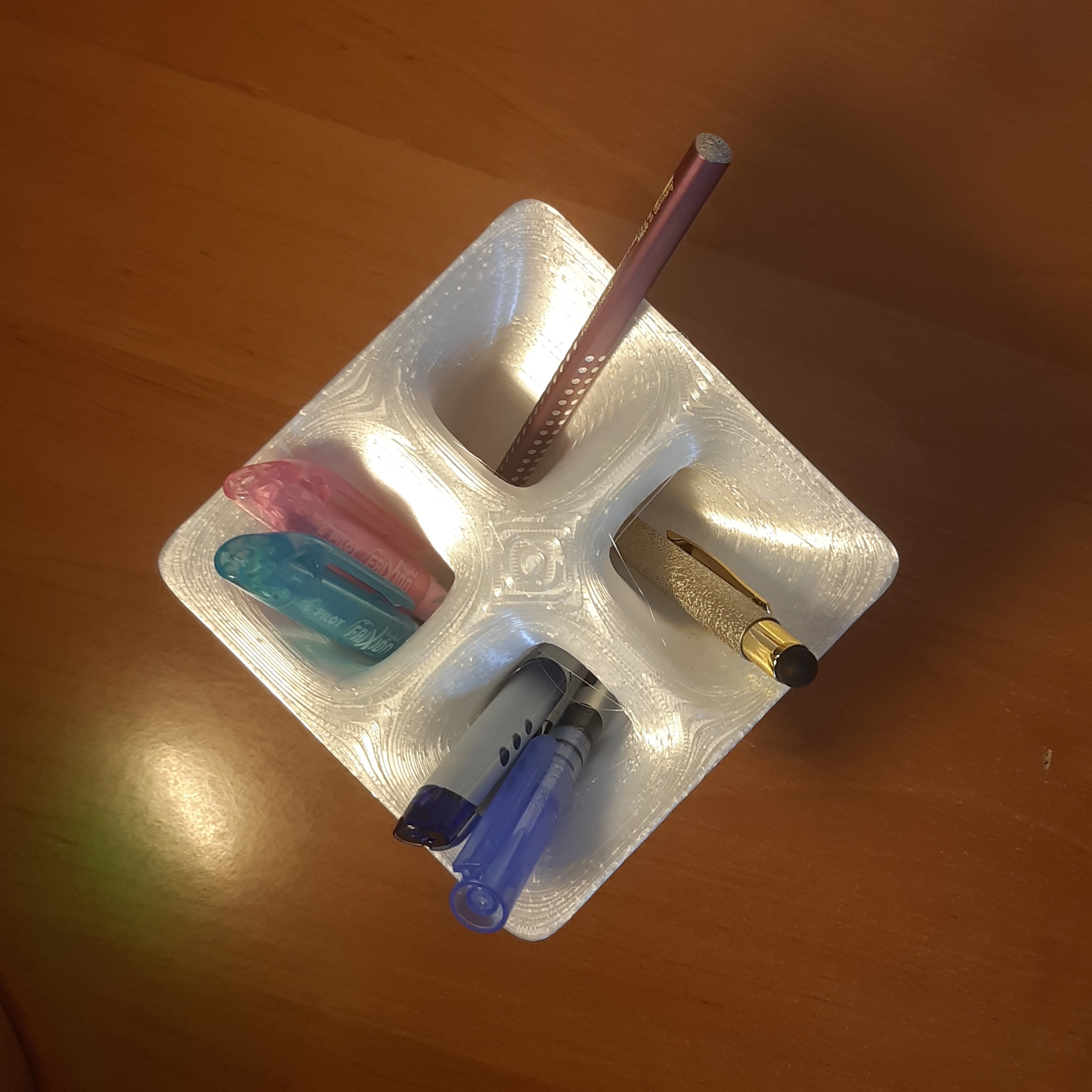 4in1 Pen Holder Free 3D print model_2
