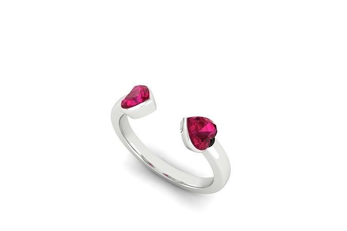 Heart Diamond Ring R 217 3D print model