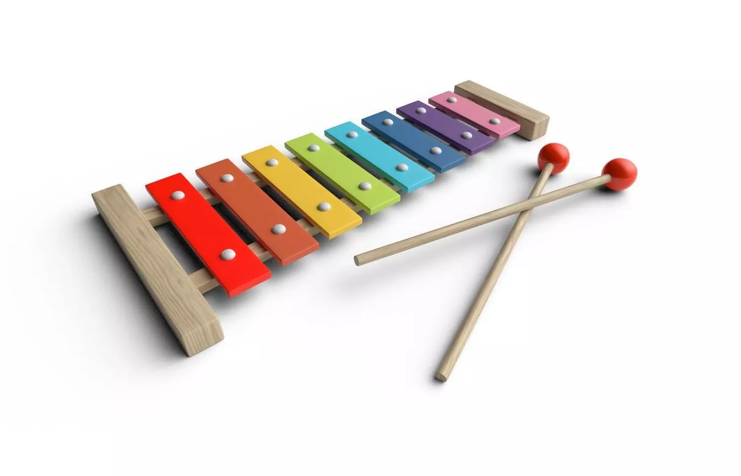 Xylophone Toy 01 Low-poly 3D model