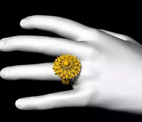 Ring gold woman 3D print model 3D print model