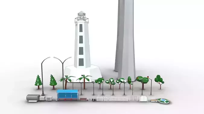 City Asset Pack - Cartoon - Low Poly