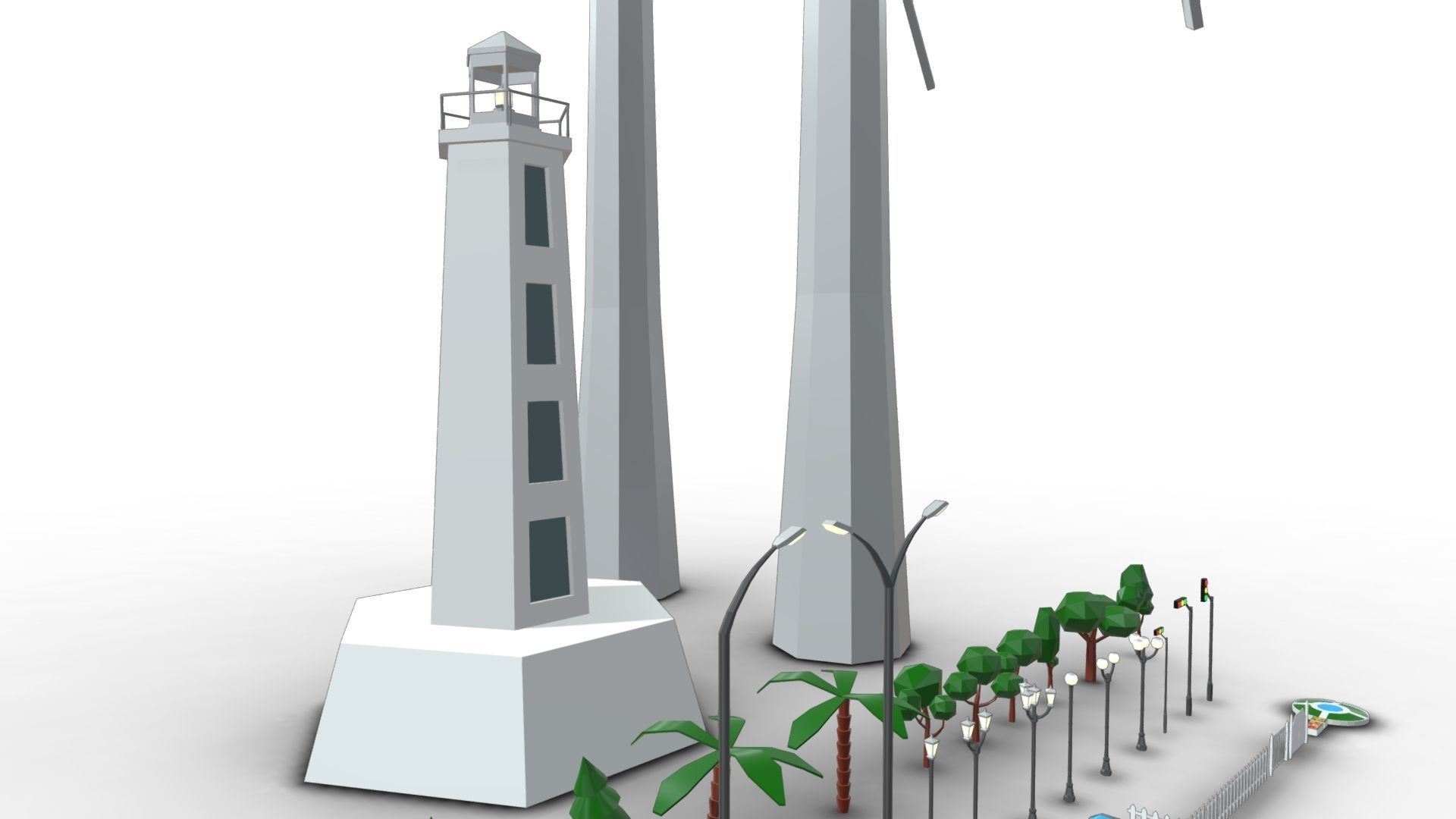 City Asset Pack - Cartoon - Low Poly 3D model_3